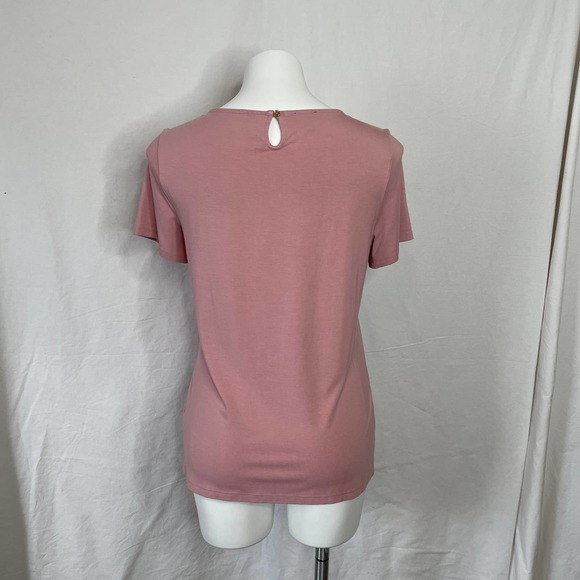 Talbots Short Sleeve Stretchy Top Sz M - Picture 4 of 8